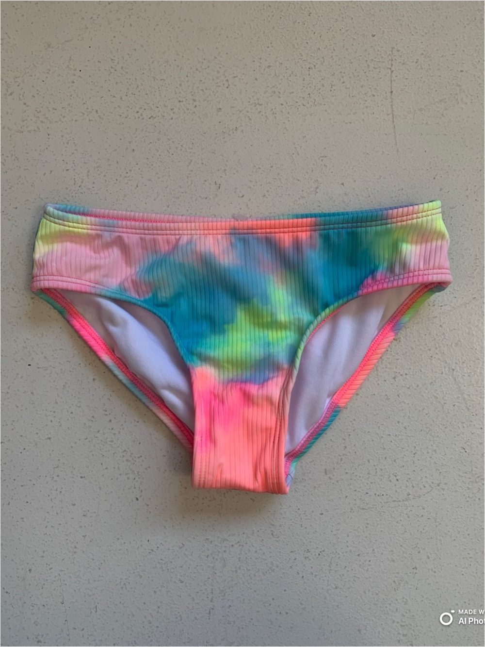 Cat & Jack Girl’s Tie Dye Bikini Bottom Size Small NWT Pink Blue Yellow Swimwear